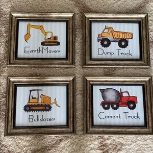 Framed Construction Vehicles (set of 4)